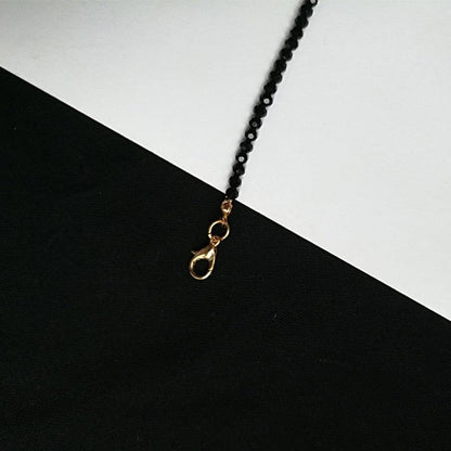 Boho Chic Black Bead Short Necklace Necklaces - The Burner Shop