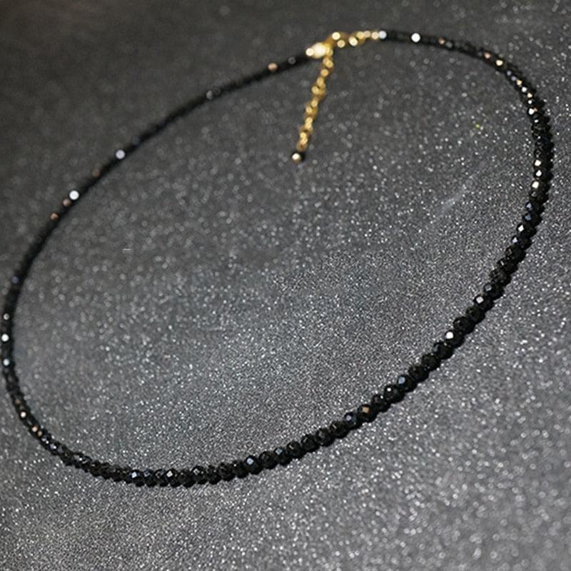 Boho Chic Black Bead Short Necklace Necklaces - The Burner Shop