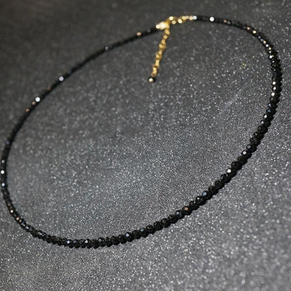 Boho Chic Black Bead Short Necklace Necklaces - The Burner Shop