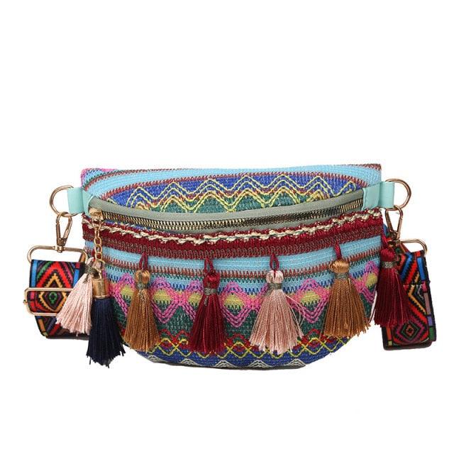Boho Chic Cross Body Bag with Tassels Bags - The Burner Shop