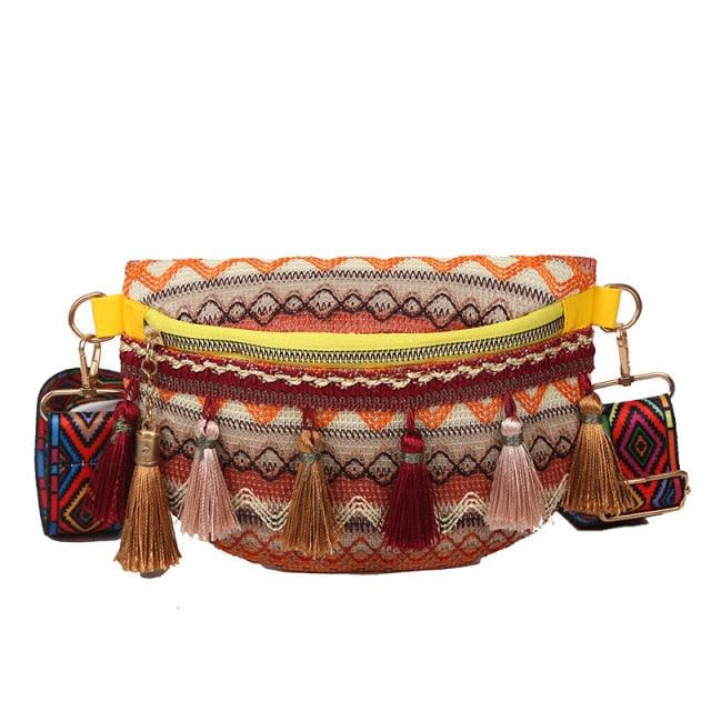 Boho Chic Cross Body Bag with Tassels Bags - The Burner Shop