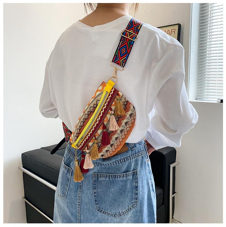 Boho Chic Cross Body Bag with Tassels Bags - The Burner Shop