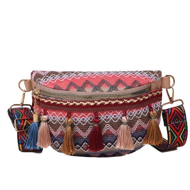 Boho Chic Cross Body Bag with Tassels Bags - The Burner Shop