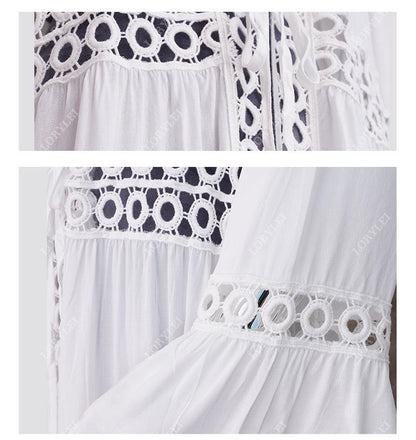 Boho Chic Hollow Out Beach Cover Up Cover Ups - The Burner Shop
