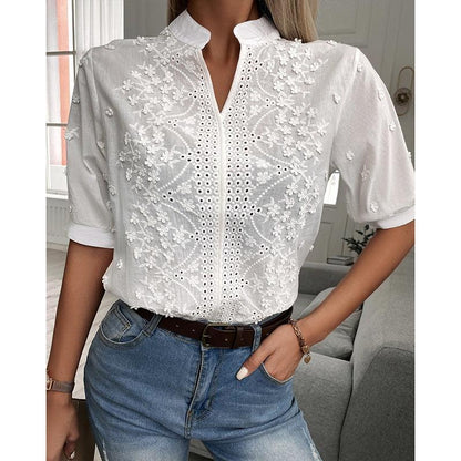 Boho Chic Hollow-out Blouse Tops - The Burner Shop