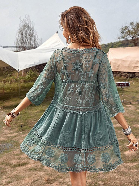 Boho Chic Lace Dress Dresses - The Burner Shop