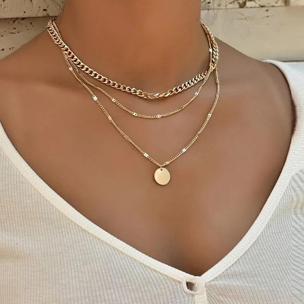Boho Chic Layered Chain Necklace Necklaces - The Burner Shop