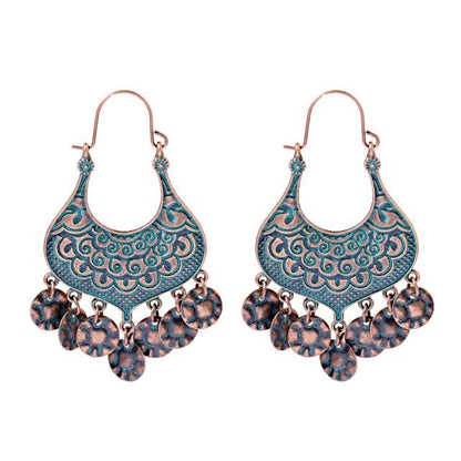 Boho Chic Long Chain Dangle Earrings Earrings - The Burner Shop