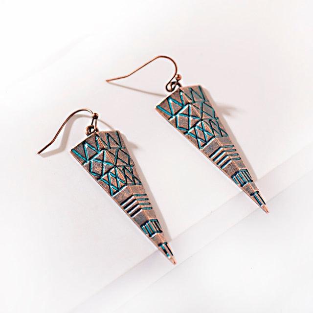 Boho Chic Long Chain Dangle Earrings Earrings - The Burner Shop