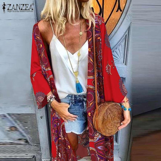 Boho Chic Long Sleeve Cardigan Cardigans - The Burner Shop