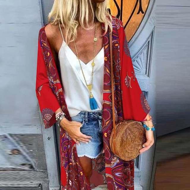 Boho Chic Long Sleeve Cardigan Cardigans - The Burner Shop