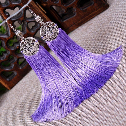 Boho Chic Long Tassel Drop Earring Earrings - The Burner Shop