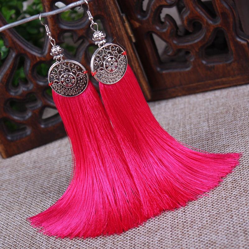 Boho Chic Long Tassel Drop Earring Earrings - The Burner Shop