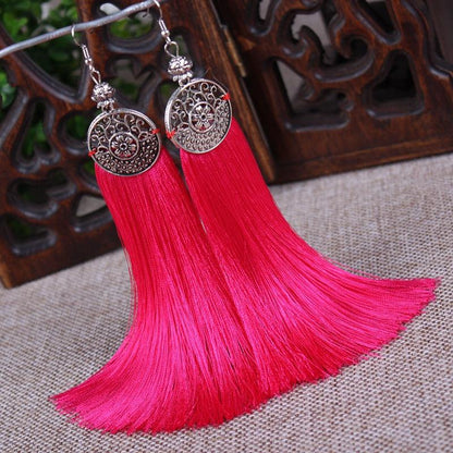 Boho Chic Long Tassel Drop Earring Earrings - The Burner Shop