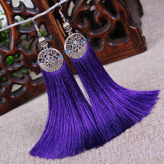 Boho Chic Long Tassel Drop Earring Earrings - The Burner Shop