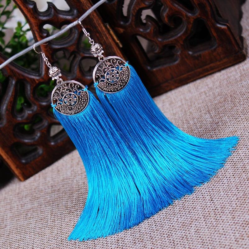 Boho Chic Long Tassel Drop Earring Earrings - The Burner Shop