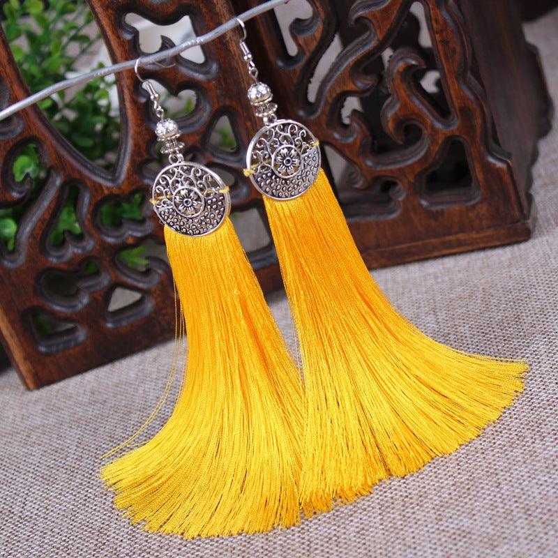 Boho Chic Long Tassel Drop Earring Earrings - The Burner Shop