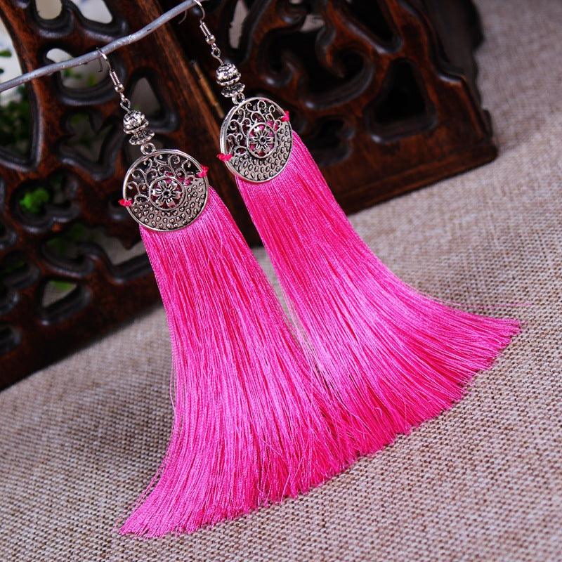 Boho Chic Long Tassel Drop Earring Earrings - The Burner Shop