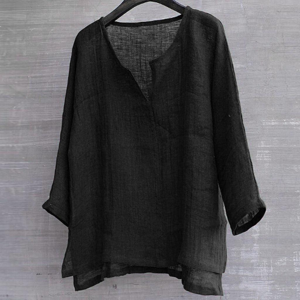 Boho Chic Loose Linen Shirts Shirts - The Burner Shop