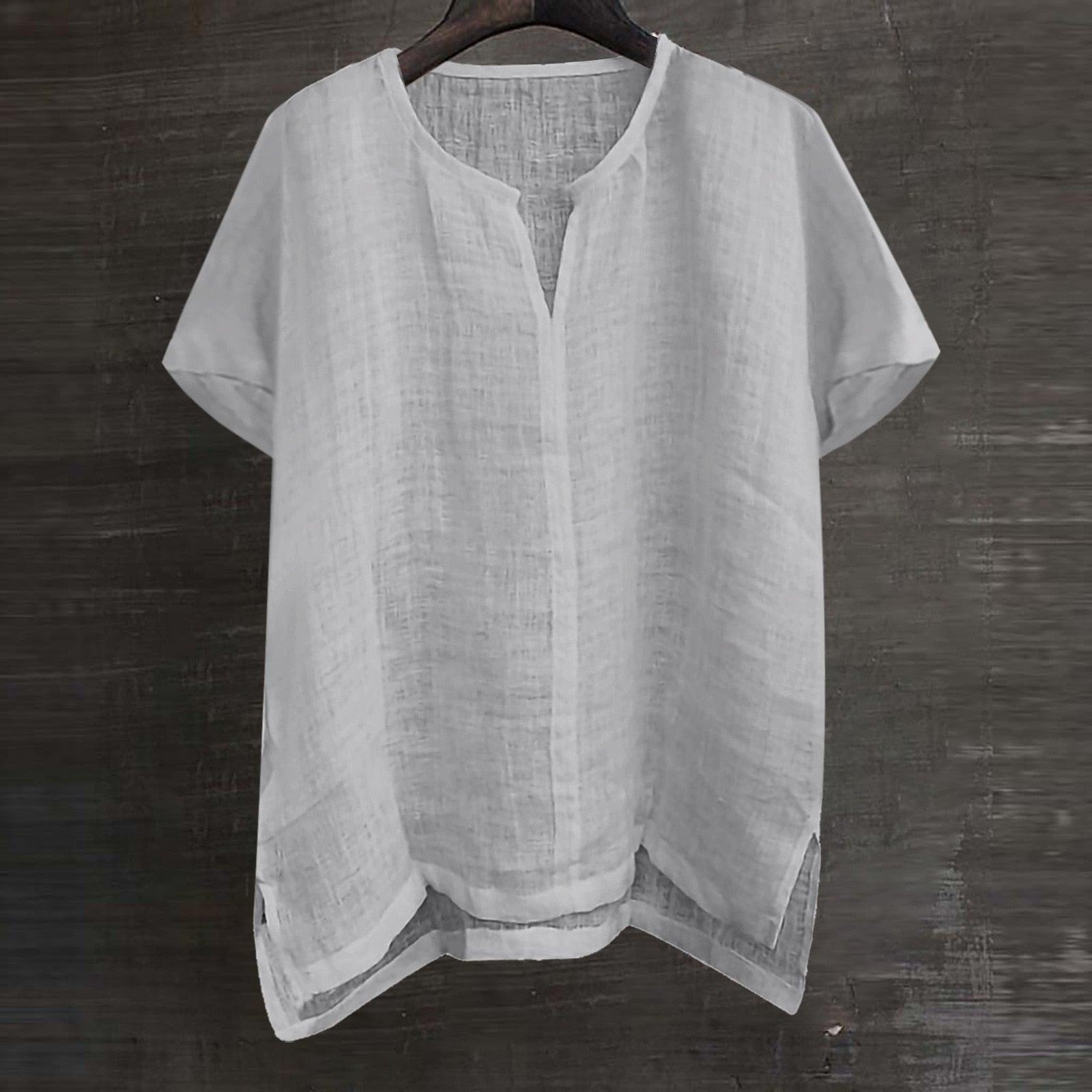 Boho Chic Loose Linen Shirts Shirts - The Burner Shop