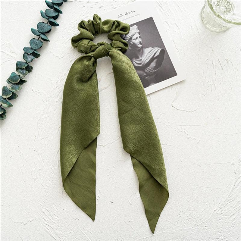 Boho Chic Ribbon Hair Scrunchies Hair Tie - The Burner Shop