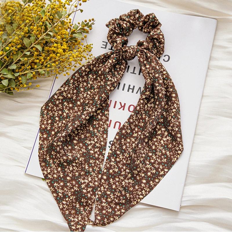 Boho Chic Ribbon Hair Scrunchies Hair Tie - The Burner Shop