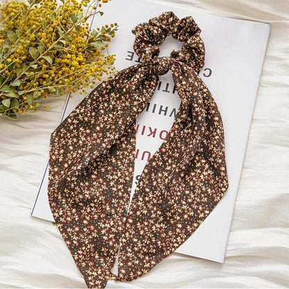 Boho Chic Ribbon Hair Scrunchies Hair Tie - The Burner Shop