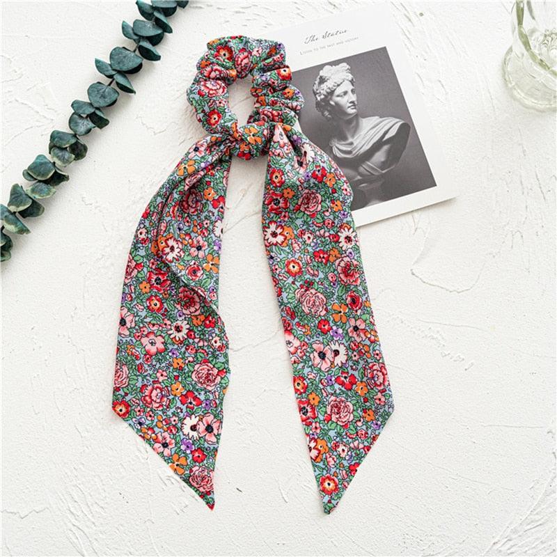 Boho Chic Ribbon Hair Scrunchies Hair Tie - The Burner Shop