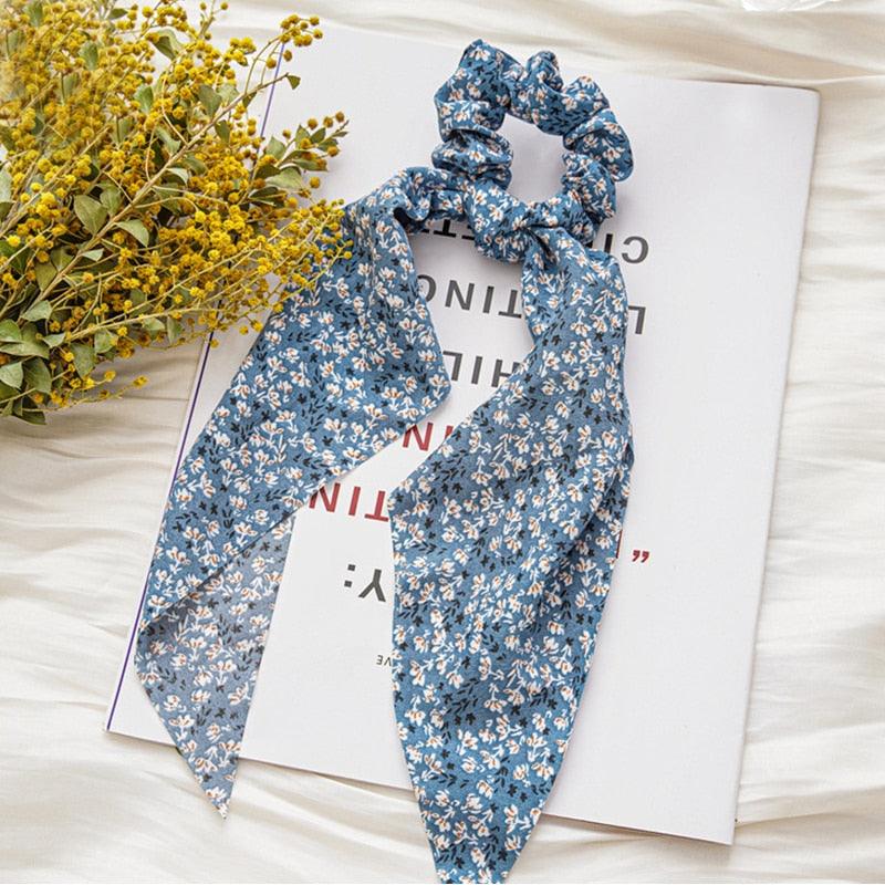 Boho Chic Ribbon Hair Scrunchies Hair Tie - The Burner Shop