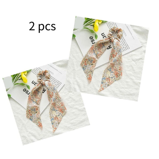 Boho Chic Ribbon Hair Scrunchies Hair Tie - The Burner Shop