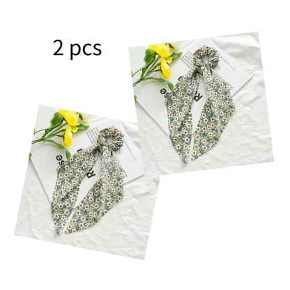 Boho Chic Ribbon Hair Scrunchies Hair Tie - The Burner Shop