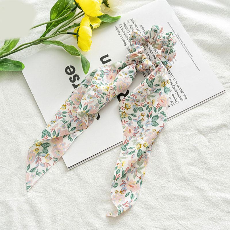 Boho Chic Ribbon Hair Scrunchies Hair Tie - The Burner Shop