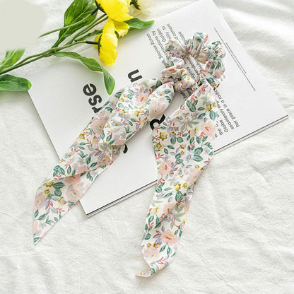 Boho Chic Ribbon Hair Scrunchies Hair Tie - The Burner Shop