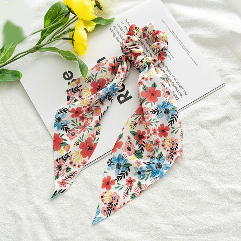 Boho Chic Ribbon Hair Scrunchies Hair Tie - The Burner Shop