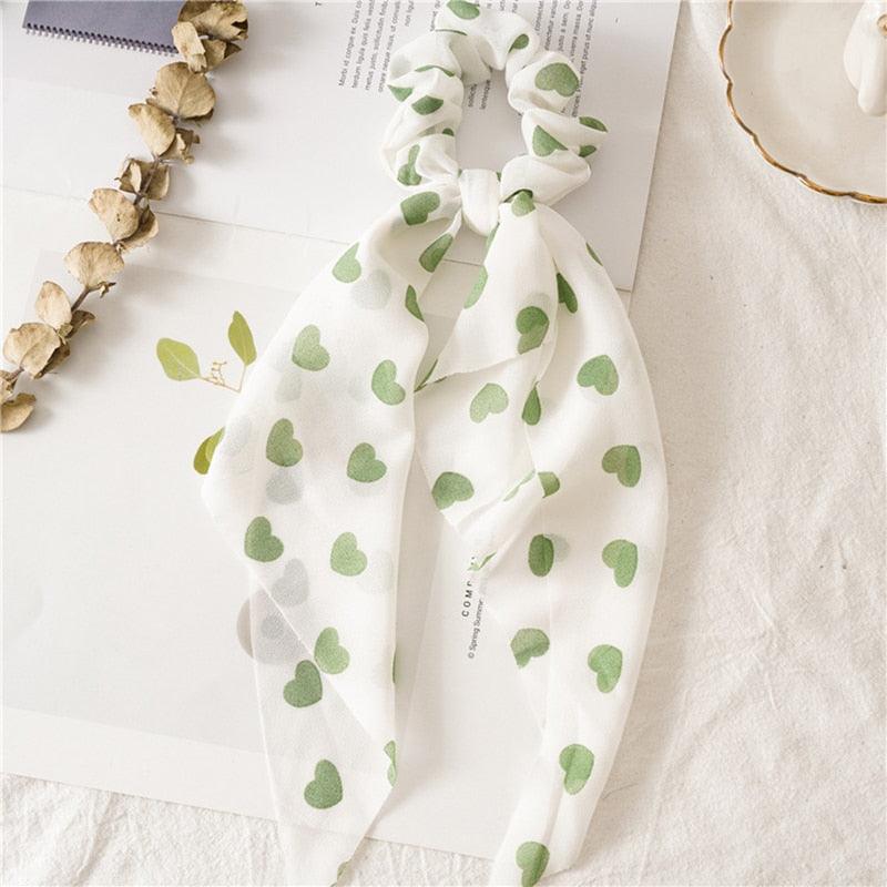 Boho Chic Ribbon Hair Scrunchies Hair Tie - The Burner Shop
