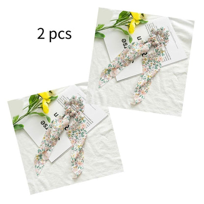Boho Chic Ribbon Hair Scrunchies Hair Tie - The Burner Shop