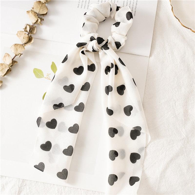 Boho Chic Ribbon Hair Scrunchies Hair Tie - The Burner Shop