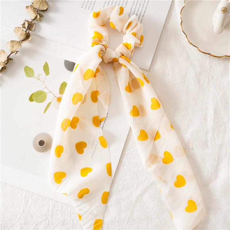 Boho Chic Ribbon Hair Scrunchies Hair Tie - The Burner Shop