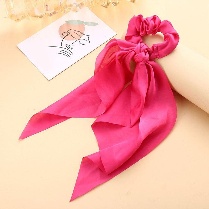 Boho Chic Ribbon Hair Scrunchies Hair Tie - The Burner Shop