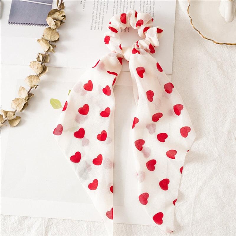 Boho Chic Ribbon Hair Scrunchies Hair Tie - The Burner Shop