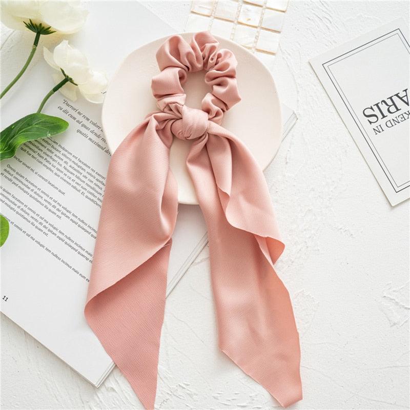 Boho Chic Ribbon Hair Scrunchies Hair Tie - The Burner Shop