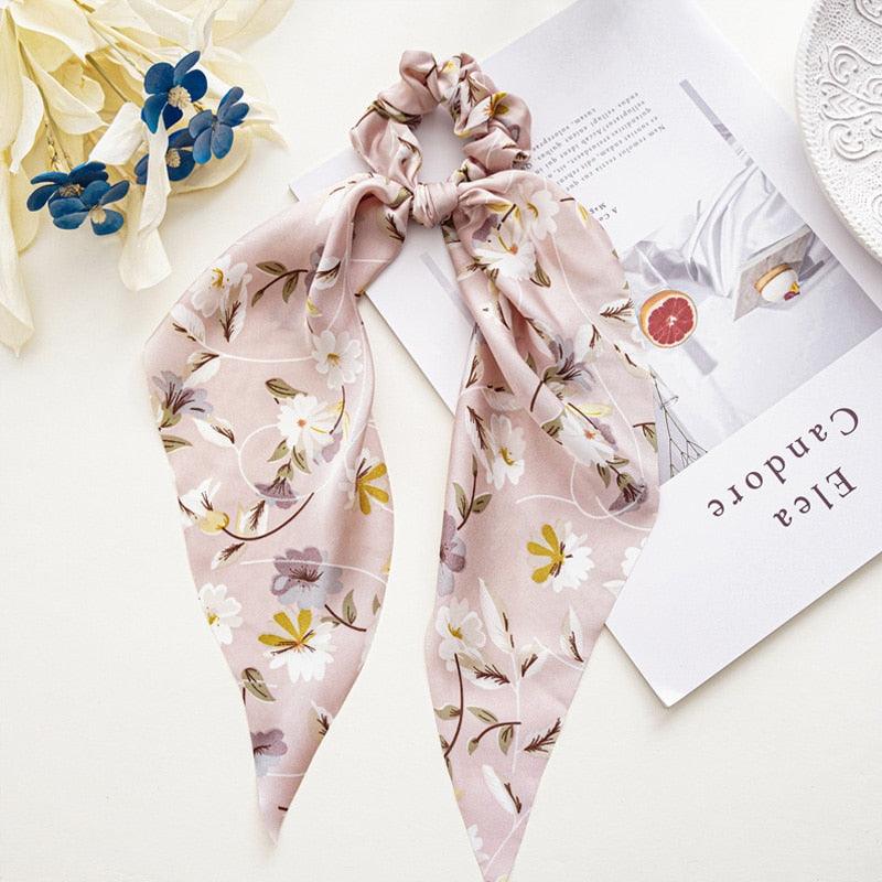 Boho Chic Ribbon Hair Scrunchies Hair Tie - The Burner Shop