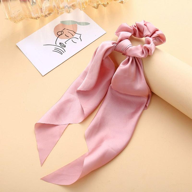 Boho Chic Ribbon Hair Scrunchies Hair Tie - The Burner Shop