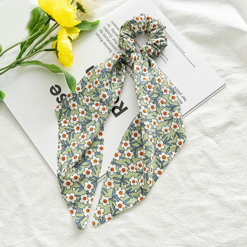 Boho Chic Ribbon Hair Scrunchies Hair Tie - The Burner Shop