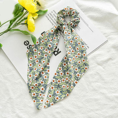 Boho Chic Ribbon Hair Scrunchies Hair Tie - The Burner Shop