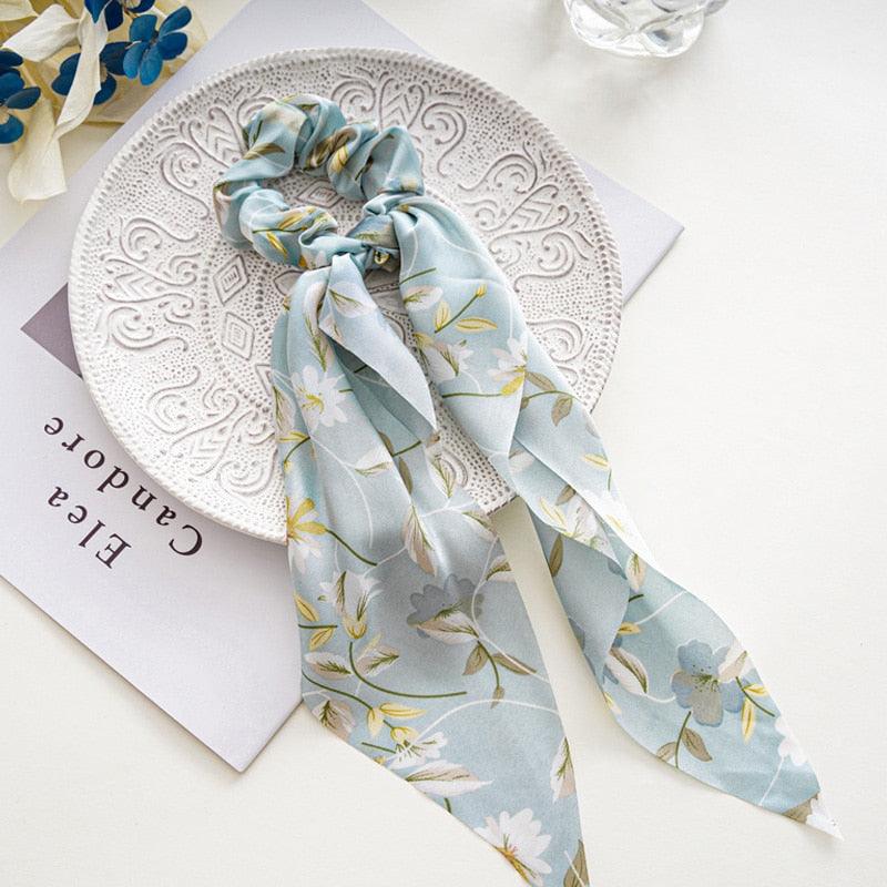 Boho Chic Ribbon Hair Scrunchies Hair Tie - The Burner Shop
