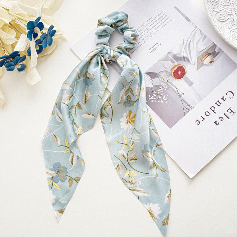 Boho Chic Ribbon Hair Scrunchies Hair Tie - The Burner Shop