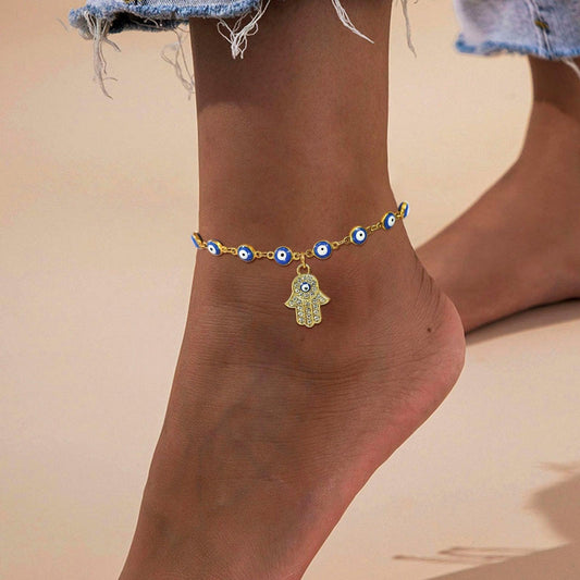 Boho Evil Eye Anklets Anklets - The Burner Shop