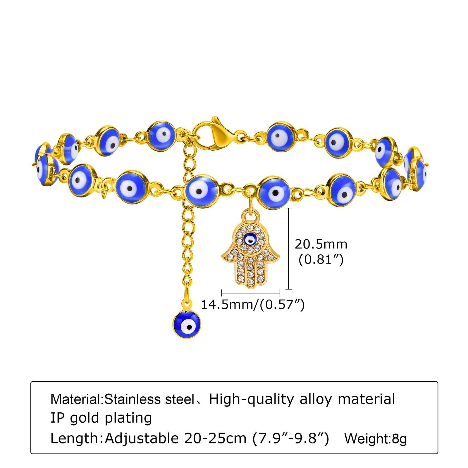 Boho Evil Eye Anklets Anklets - The Burner Shop