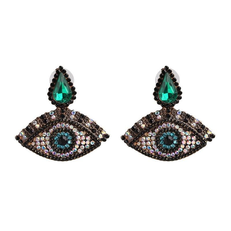 Boho Evil Eye Dangle Earrings Earrings - The Burner Shop